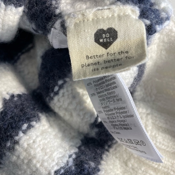 Madewell Striped Cable Knit Wool/ Alpaca Blend Sweater – Size M - Picture 6 of 9